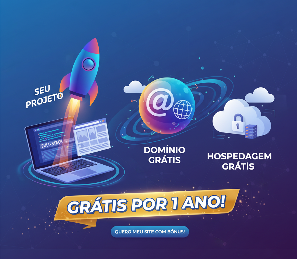 Ilustração de Bônus de Domínio e Hospedagem por 1 ano